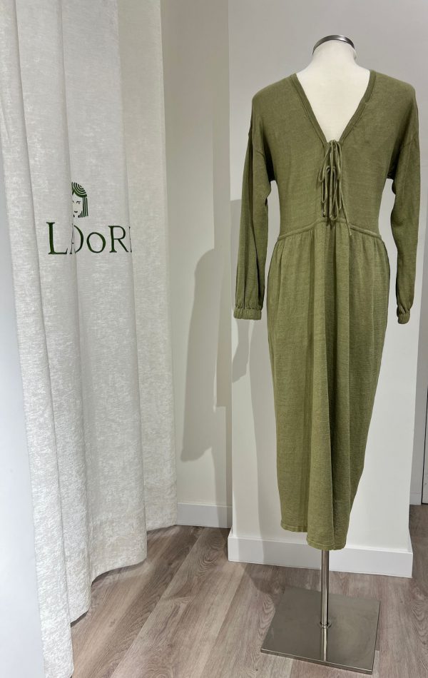 OUTLET VESTIDO PUNTO VERDE OLIVA - Imagen 2