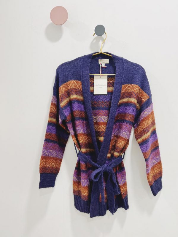 Chaqueta de punto con cinturón