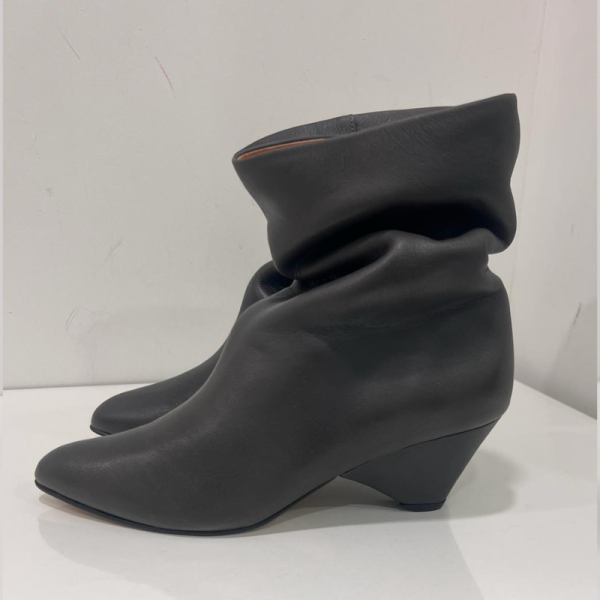 Botines grises cuero - Imagen 3