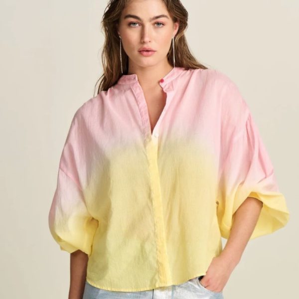 Camisa rosa degradada a amarillo - Imagen 3