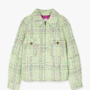 Chaqueta corta tejido chanel verde