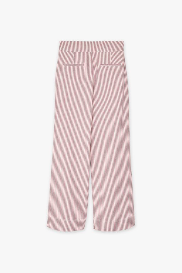 OUTLET PANTALON RAYAS BLANCAS Y ROSAS-POM - Imagen 2