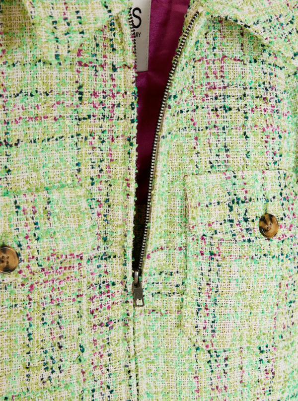 Chaqueta corta tejido chanel verde - Imagen 3
