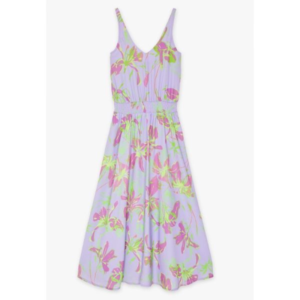 OUTLET VESTIDO MORADO DE FLORES-CKS - Imagen 3