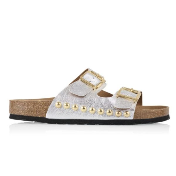 sandalias plata