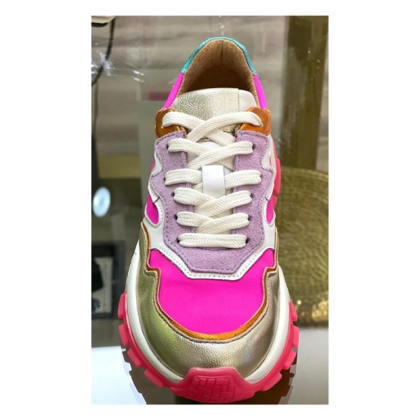 Zapatillas rosas y doradas - Imagen 3