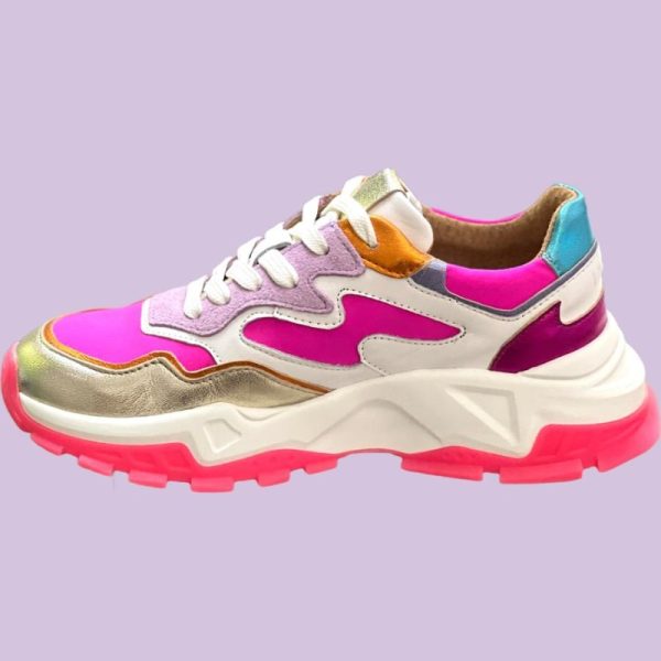 Zapatillas rosas y doradas - Imagen 2