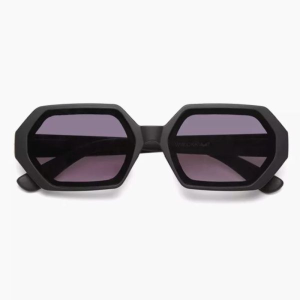 Gafas hexagonales estrechas negras