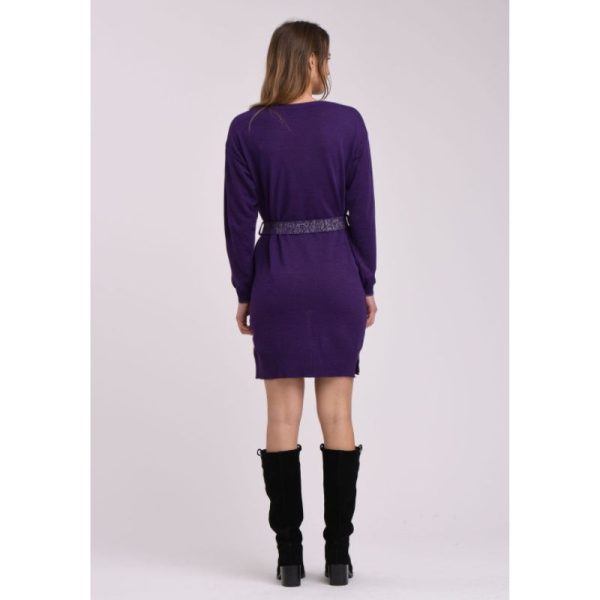 Vestido punto morado - Imagen 3