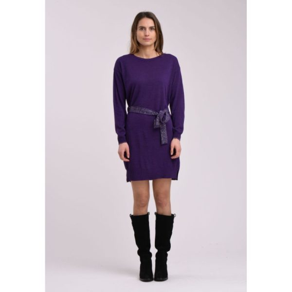 Vestido punto morado - Imagen 2