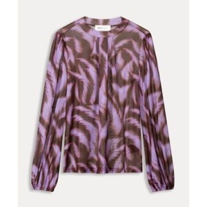 Camiseta malla moradas y marrón