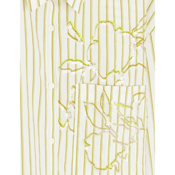 CAMISA BLANCA CON RAYAS VERDES - Imagen 2