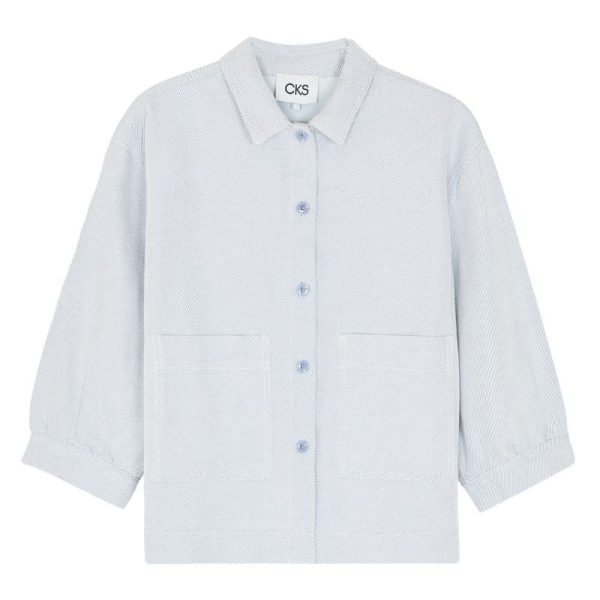 CHAQUETA RAYAS AZULES