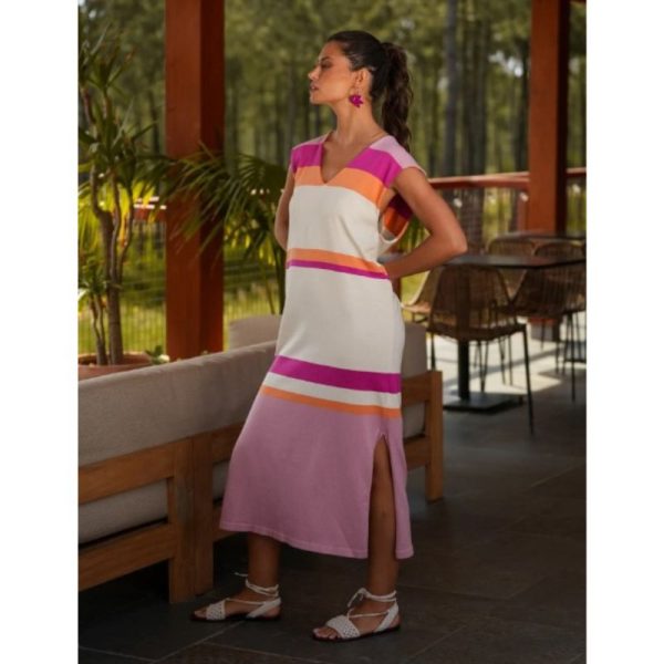 VESTIDO DE RAYAS HORIZONTALES - Imagen 2