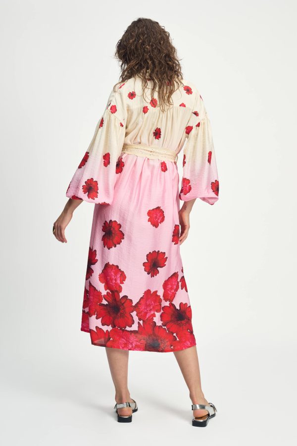 VESTIDO DE FLORES ROJAS - Imagen 4