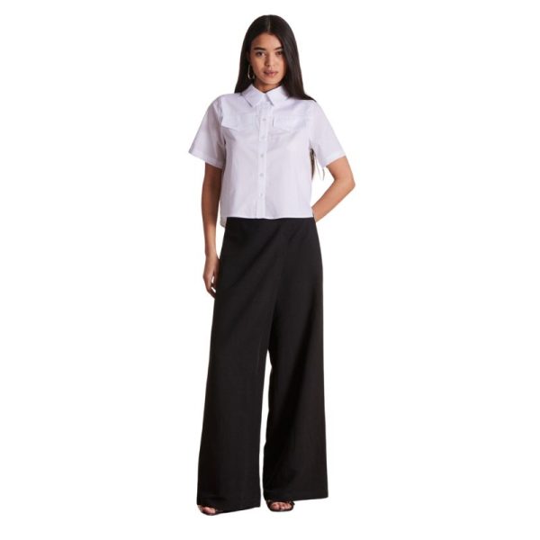 PANTALÓN ANCHO NEGRO-LA FEE MARABOUTEE - Imagen 2