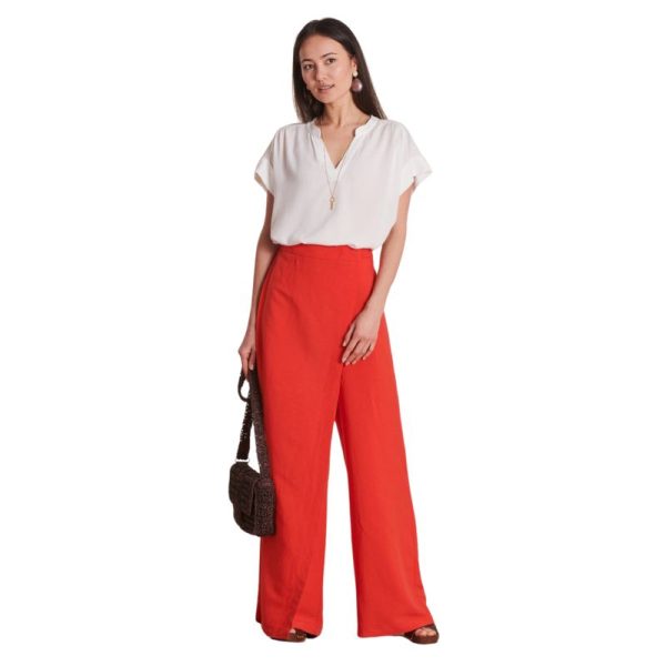 PANTALÓN ANCHO ROJO-LA FEE MARABOUTEE - Imagen 2