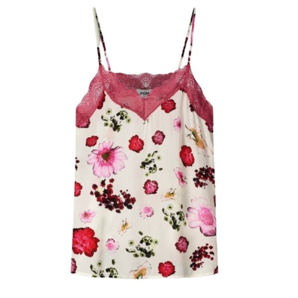 LENCERA BLANCA CON FLORES
