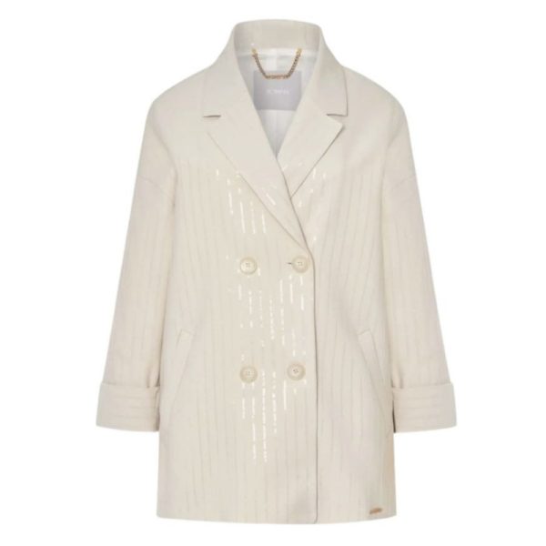 BLAZER BLANCA LENTEJUELAS-SCRIPTA
