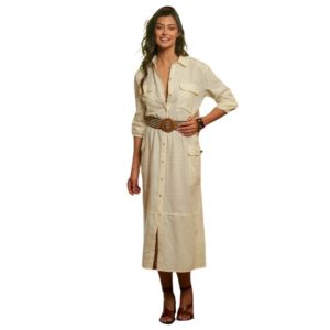 VESTIDO CAMISERO BEIGE-GUIMANOS