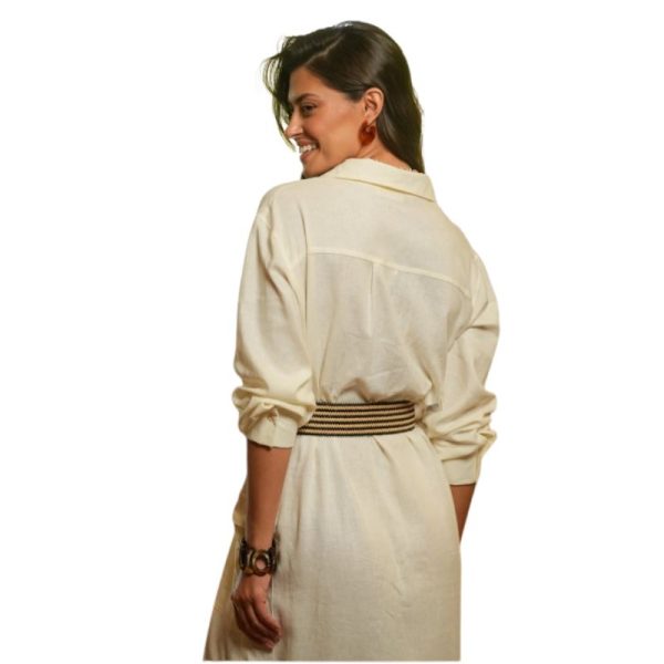 VESTIDO CAMISERO BEIGE-GUIMANOS - Imagen 2