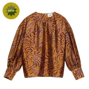 BLUSA MOSTAZA ANIMAL PRINT-CKS