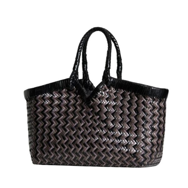 TOTE BAG BICOLOR NEGRO GRIS-VIPERA - Imagen 2