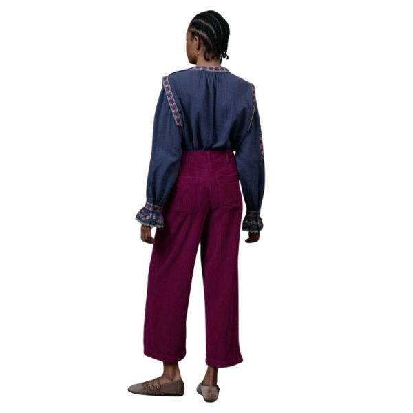 CAMISA AZUL BORDADA-LOUISE MISHA - Imagen 5
