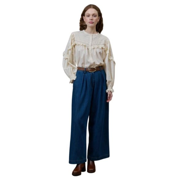 CAMISA ROMÁNTICA BEIGE-LOUSIE MISHA - Imagen 2