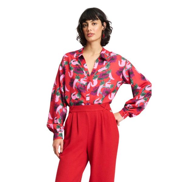 CAMISA ROJA DE GUINDILLAS-POM - Imagen 3