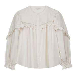 CAMISA ROMÁNTICA BEIGE-LOUSIE MISHA