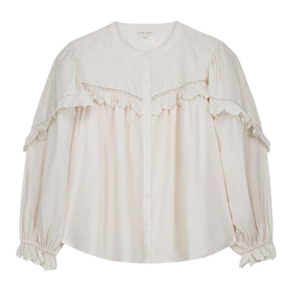 CAMISA ROMÁNTICA BEIGE-LOUSIE MISHA