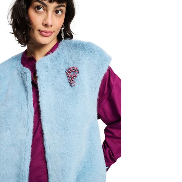 CHALECO PELO AZUL-POM - Imagen 3