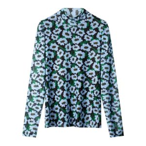 MALLA FLORES AZULES-POM