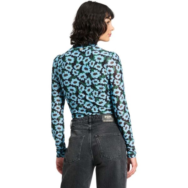MALLA FLORES AZULES-POM - Imagen 2