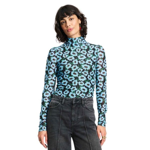 MALLA FLORES AZULES-POM - Imagen 3