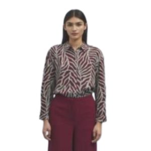 CAMISA PRINT AZUL Y GRANATE-NICE THINGS