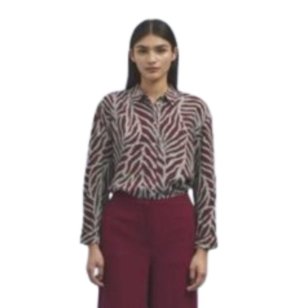 CAMISA PRINT AZUL Y GRANATE-NICE THINGS