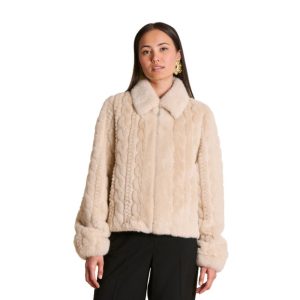 CAZADORA PELO BEIGE-LA FEE MARABOUTEE