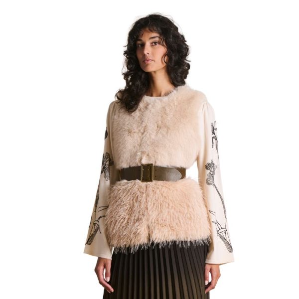 CHALECO PELO BEIGE-LA FEE MARABOUTEE - Imagen 3