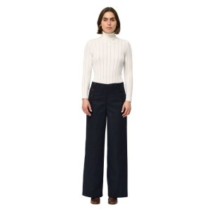 PANTALÓN NEGRO RAYA FINA-LA FEE MARABOUTEE