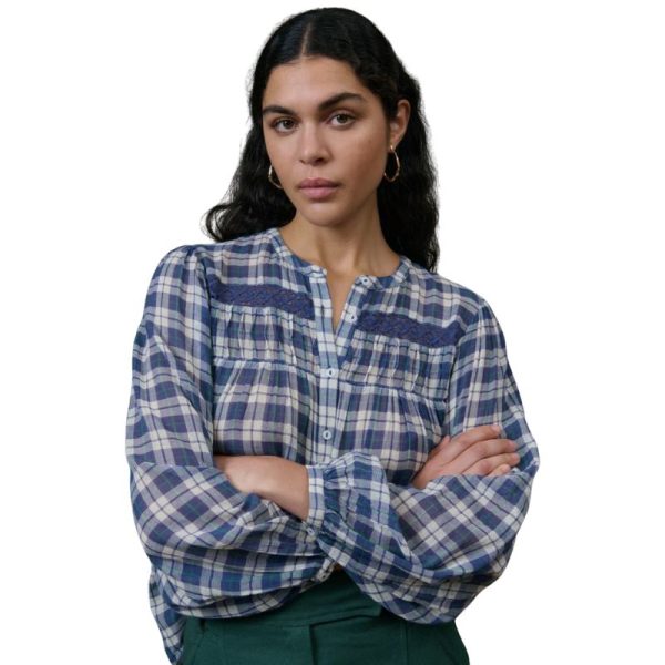 CAMISA AZUL CUADROS-LOUISE MISHA - Imagen 2