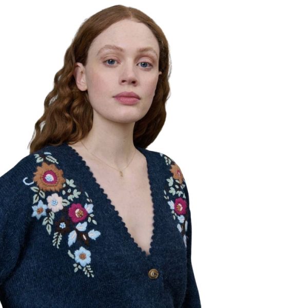 CHAQUETA AZUL BORDADA-LOUISE MISHA - Imagen 4