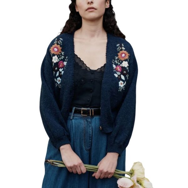 CHAQUETA AZUL BORDADA-LOUISE MISHA - Imagen 5