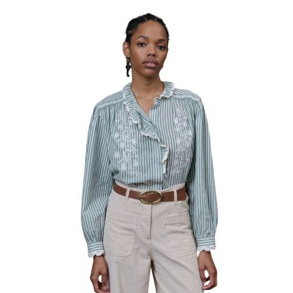 CAMISA RAYAS VERDES-LOUISE MISHA - Imagen 4