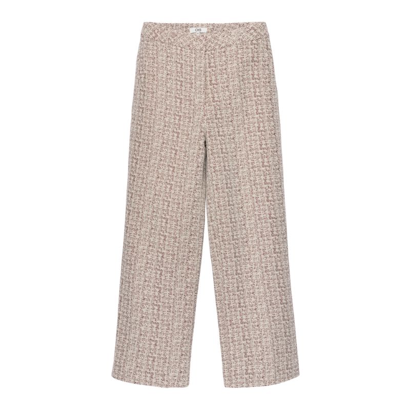 Pantalón jaspeado granate de corte recto CKS – Comodidad y estilo contemporáneo