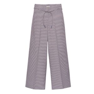 Pantalón ancho de cuadros con cinturón – CKS